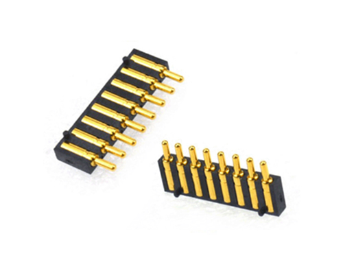 POGO PIN 1*8P 側(cè)貼帶彈簧